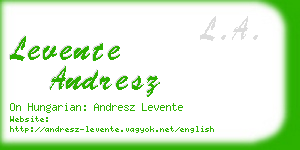 levente andresz business card